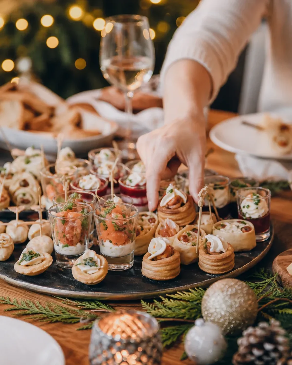 Ingrédients de apéro dînatoire de noël