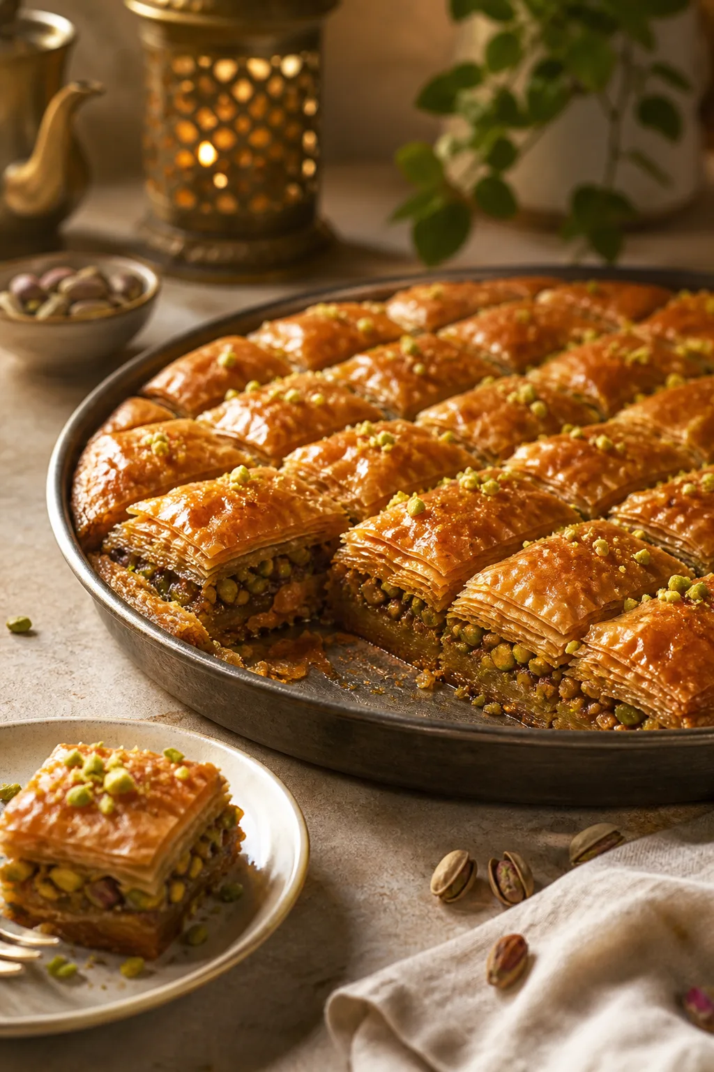 Baklawa libanais prêt à servir