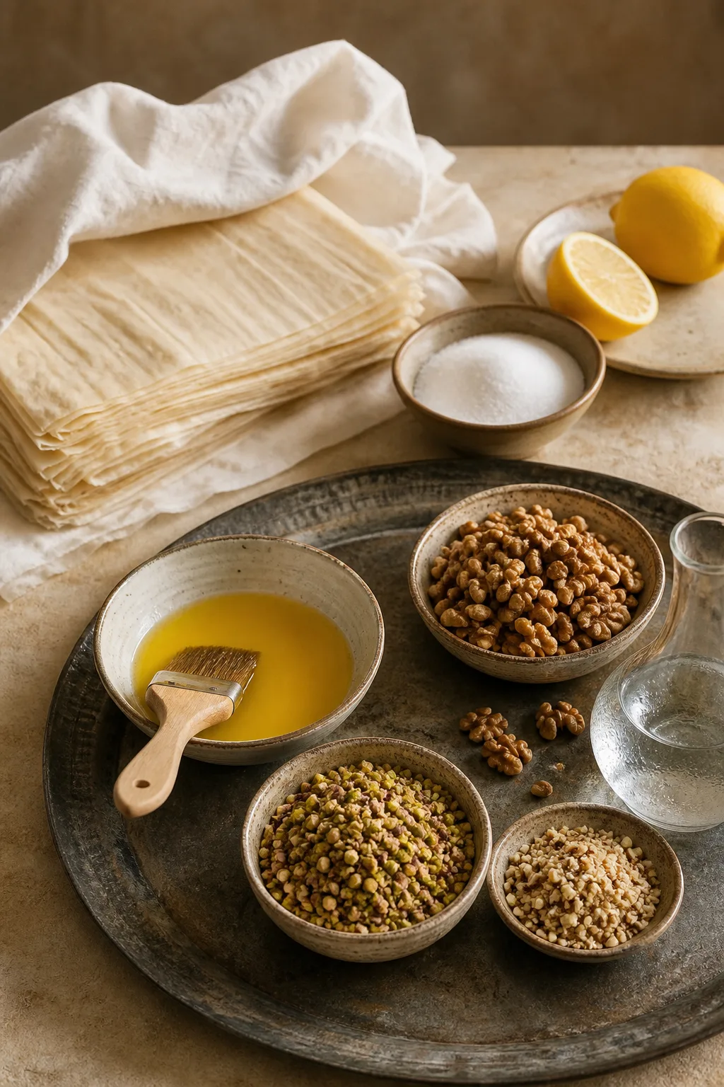 Ingrédients pour Baklawa libanais