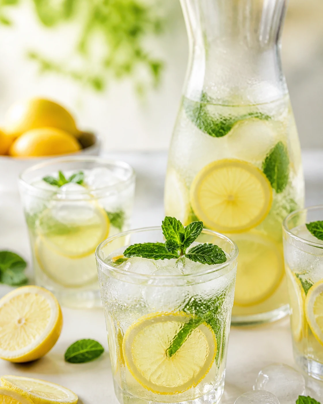 Citronnade maison servi dans une présentation finale appétissante